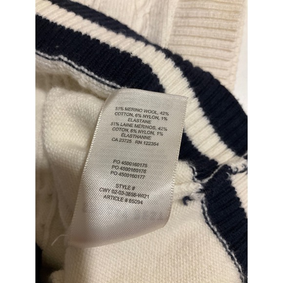 Sunday Best Winston Merino Wool Blend Cropped Sleeveless Sweater Vest Cable Knit - Picture 7 of 7